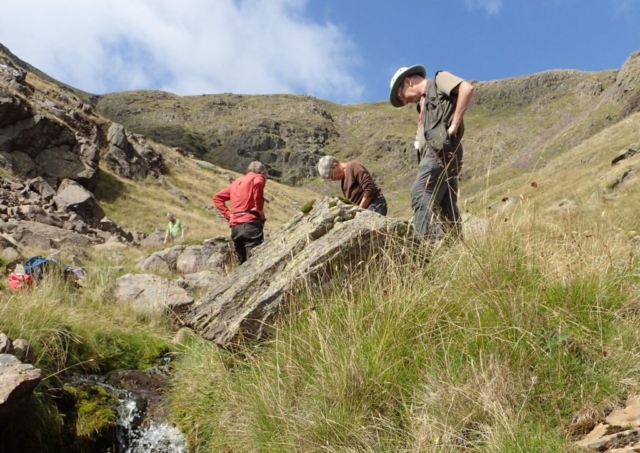 CLBG exploring the gill below Red Screes and Kilnshaw Chimney