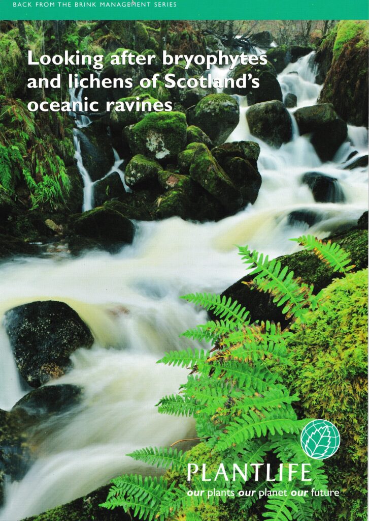 Plantlife: Looking after bryophytes and lichens of Scotland's ravines