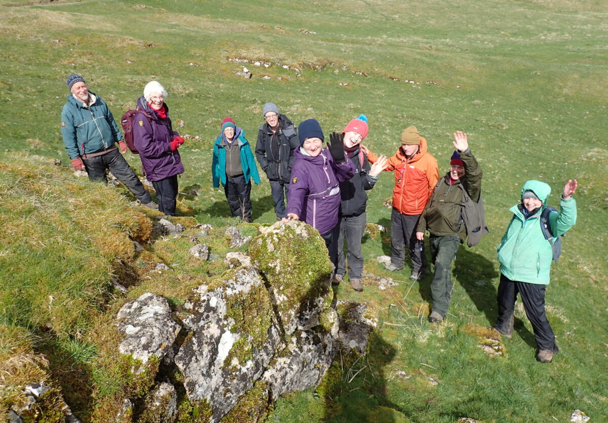 Cumbria lichenologists at Little Asby