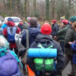 A large huddle of the Cumbria Lichen and Bryophyte Group