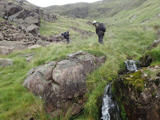 Looking up towards Red Screes