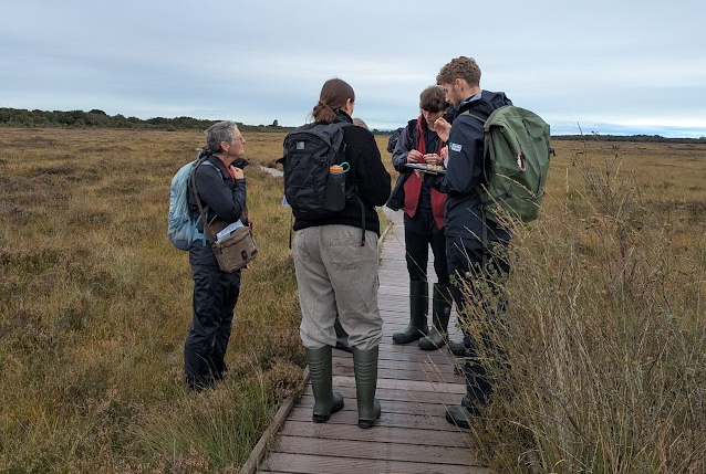 CLBG Bryologists at Glasson Moss