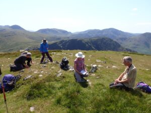 Lichenologists near the summit of Dale Head