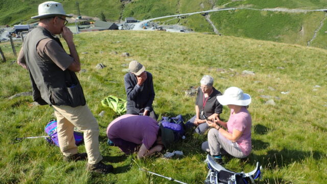 CLBG lichenologists above Honister Pass